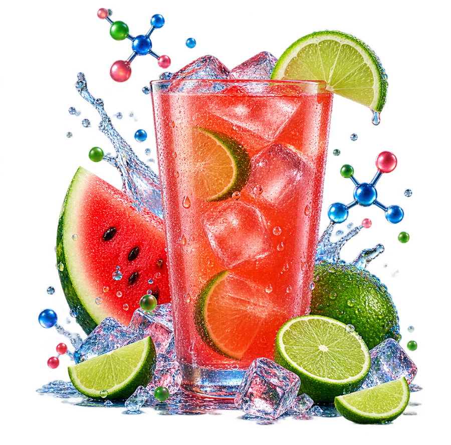 Watermelon lime amino and electrolyte drink